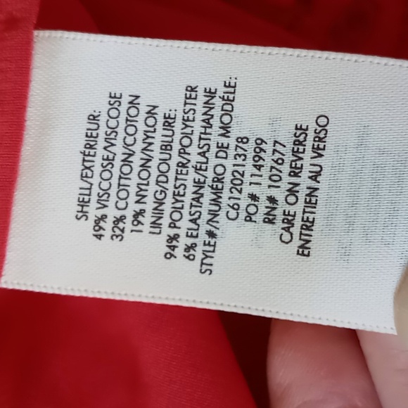 Alice + Olivia Red Pasha Lace Long Sleeve Blouse Size Small Eyelash Cuffs & Hem - Picture 12 of 16